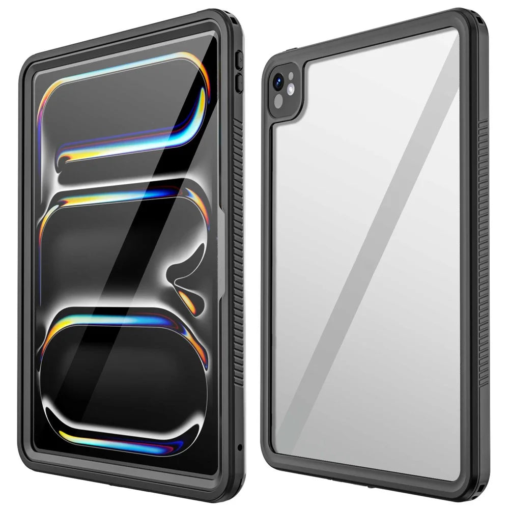 For iPad Pro 13 (2024) Tablet Full Coverage Case PC+PET+TPU IP68 Waterproof Anti-Drop Shell - 1