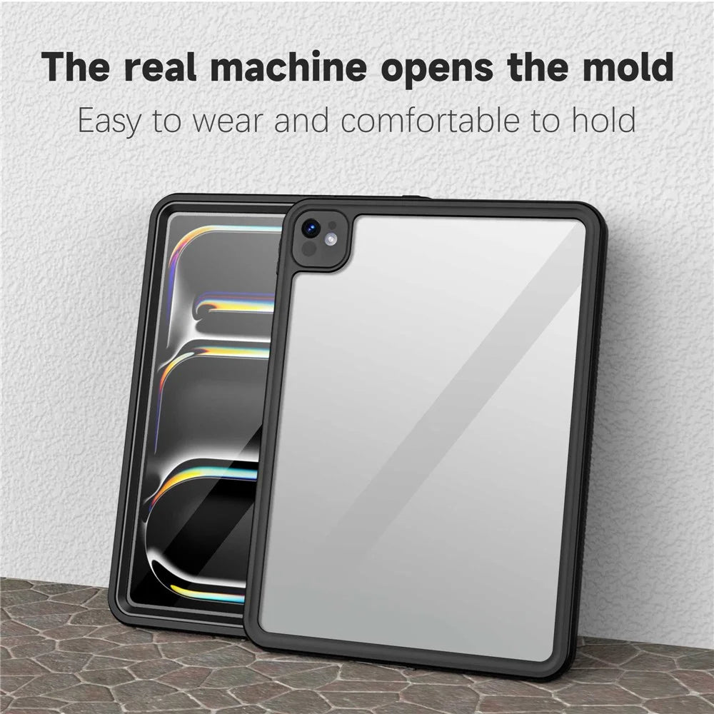 For iPad Pro 13 (2024) Tablet Full Coverage Case PC+PET+TPU IP68 Waterproof Anti-Drop Shell - 4
