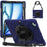 For iPad Air 11 (2026) / (2025) / (2024) Case with Shoulder Strap TPU+PC+Silicone Kickstand Tablet Cover - Navy Blue - 1