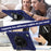For iPad Air 11 (2026) / (2025) / (2024) Case with Shoulder Strap TPU+PC+Silicone Kickstand Tablet Cover - Navy Blue - 3