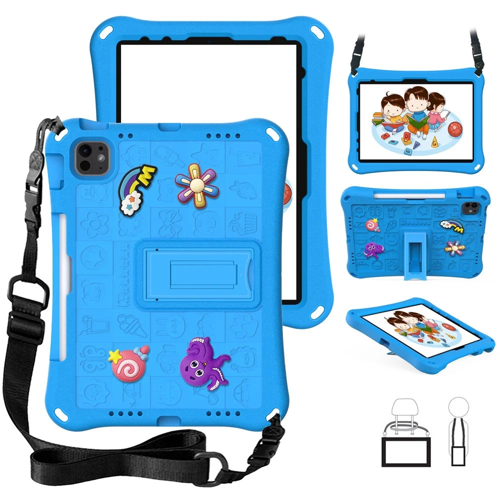 EVA Case For iPad (2025) / 10.9 (2022) / Air 11 (2025) / (2024) / Pro 11 (2025) / 11 (2024) /  (2018) / (2020) / (2021) / (2022) / Air (2020) (2022) - Sky Blue - 2