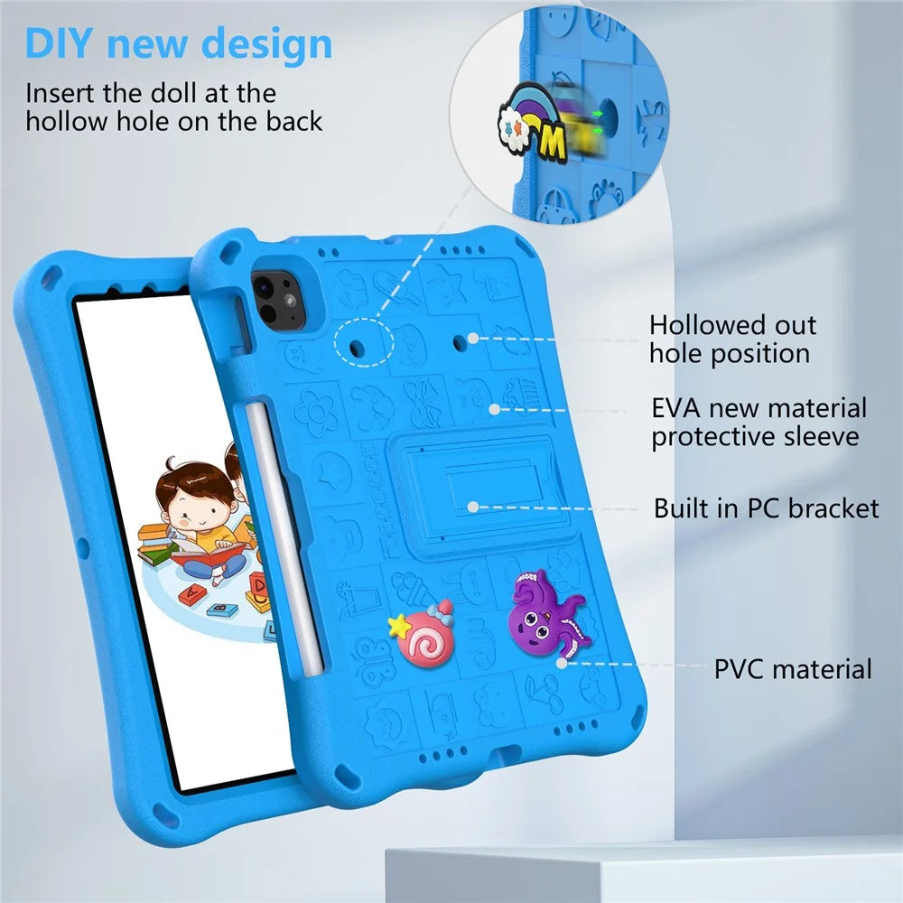 EVA Case For iPad (2025) / 10.9 (2022) / Air 11 (2025) / (2024) / Pro 11 (2025) / 11 (2024) /  (2018) / (2020) / (2021) / (2022) / Air (2020) (2022) - Sky Blue - 4