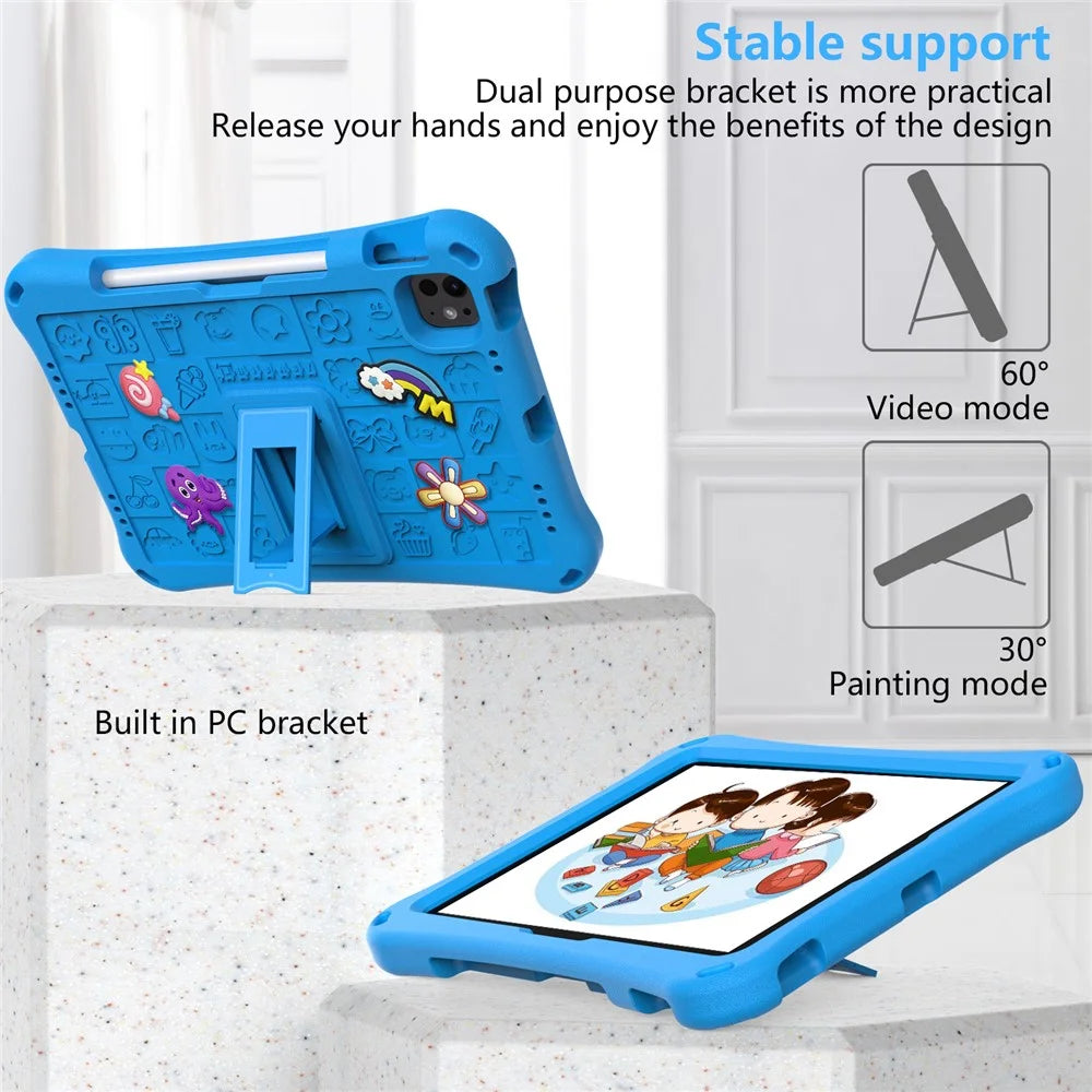 EVA Case For iPad (2025) / 10.9 (2022) / Air 11 (2025) / (2024) / Pro 11 (2025) / 11 (2024) /  (2018) / (2020) / (2021) / (2022) / Air (2020) (2022) - Sky Blue - 5