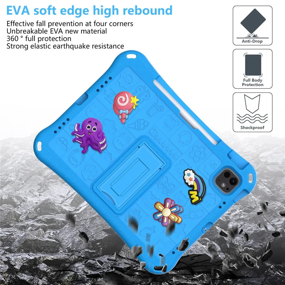 EVA Case For iPad (2025) / 10.9 (2022) / Air 11 (2025) / (2024) / Pro 11 (2025) / 11 (2024) /  (2018) / (2020) / (2021) / (2022) / Air (2020) (2022) - Sky Blue - 7