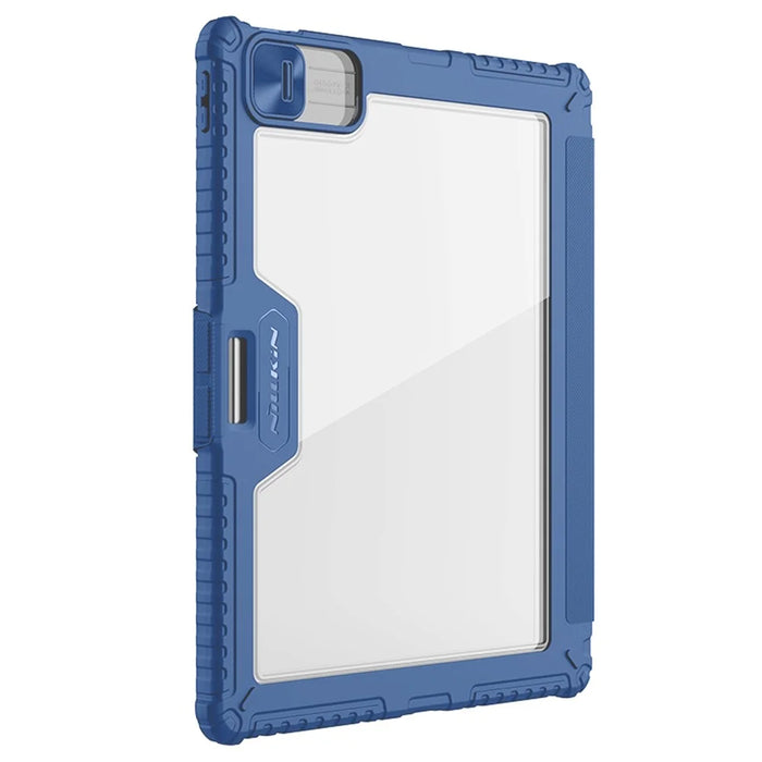 NILLKIN Bumper Leather Case Pro for iPad Air 13 (2026) / (2025) / (2024) / Pro 12.9 (2020) (2021) (2022) Tablet Cover Anti-Fall Auto Wake / Sleep Case - Blue - 3