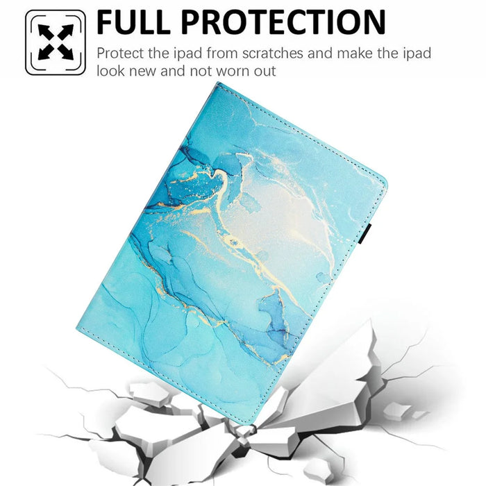 For iPad Mini / Mini 2 / mini 3 / mini 4 / mini (2019) 7.9 inch Case Marble Leather Cover with Pencil Holder, Auto Wake / Sleep - Green - 5