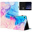 For Lenovo Tab M10 Plus (3rd Gen) Case Auto Wake / Sleep PU Leather Folding Stand Cover Marble Pattern - Pink  /  Blue - 1