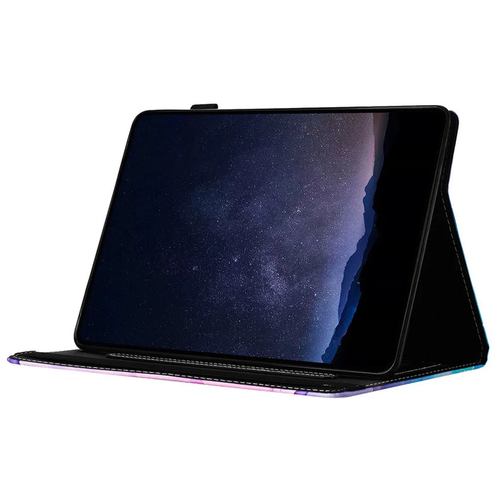 For Amazon Kindle Paperwhite 5 (2021) Case Marble Leather Smart Tablet Cover with Pencil Holder - Purple - 4