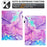 For Amazon Kindle Paperwhite 5 (2021) Case Marble Leather Smart Tablet Cover with Pencil Holder - Purple - 7