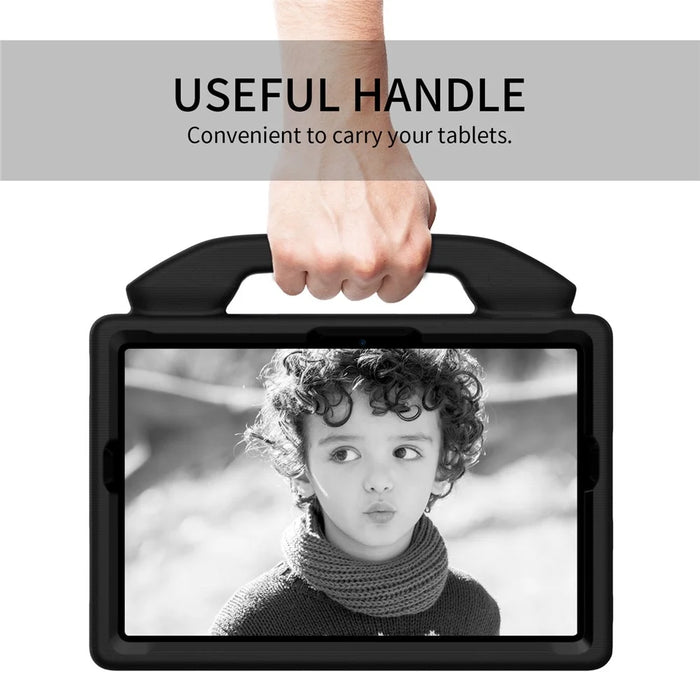 For Samsung Galaxy Tab A11+ / A9+ Protective Cover Anti-Drop EVA Tablet Case with Thumb Kickstand - Black - 2