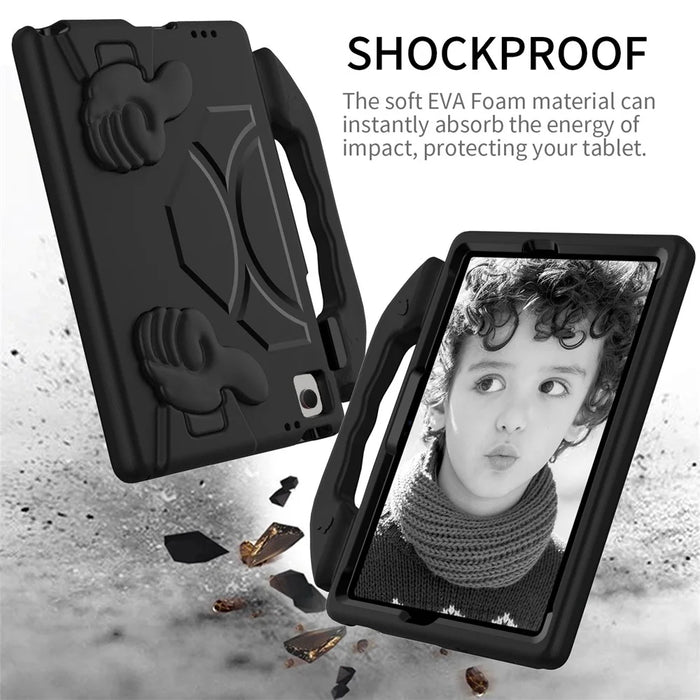 For Samsung Galaxy Tab A11+ / A9+ Protective Cover Anti-Drop EVA Tablet Case with Thumb Kickstand - Black - 4
