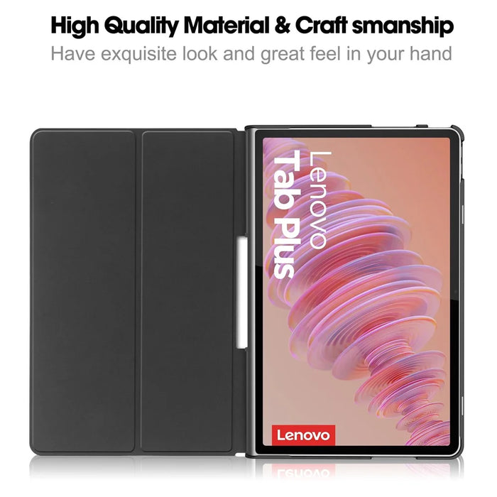 For Lenovo Tab Plus Stand Case Pattern Print Leather Tablet Cover - Cat - 2
