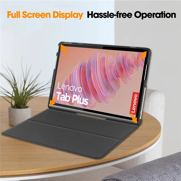 For Lenovo Tab Plus Stand Case Pattern Print Leather Tablet Cover - Cat - 3