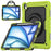 For iPad Air 13 (2026) / (2025) / (2024) Case PC+Silicone Tablet Cover with Kickstand, Strap - Yellowgreen - 1