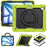 For iPad Air 13 (2026) / (2025) / (2024) Case PC+Silicone Tablet Cover with Kickstand, Strap - Yellowgreen - 3