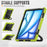For iPad Air 13 (2026) / (2025) / (2024) Case PC+Silicone Tablet Cover with Kickstand, Strap - Yellowgreen - 7