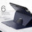 For iPad Pro 13 (2025) / 13 (2024) Shockproof Case PC+TPU+PU U-Shape Stand Tablet Cover with Card Slots - Navy Blue - 4