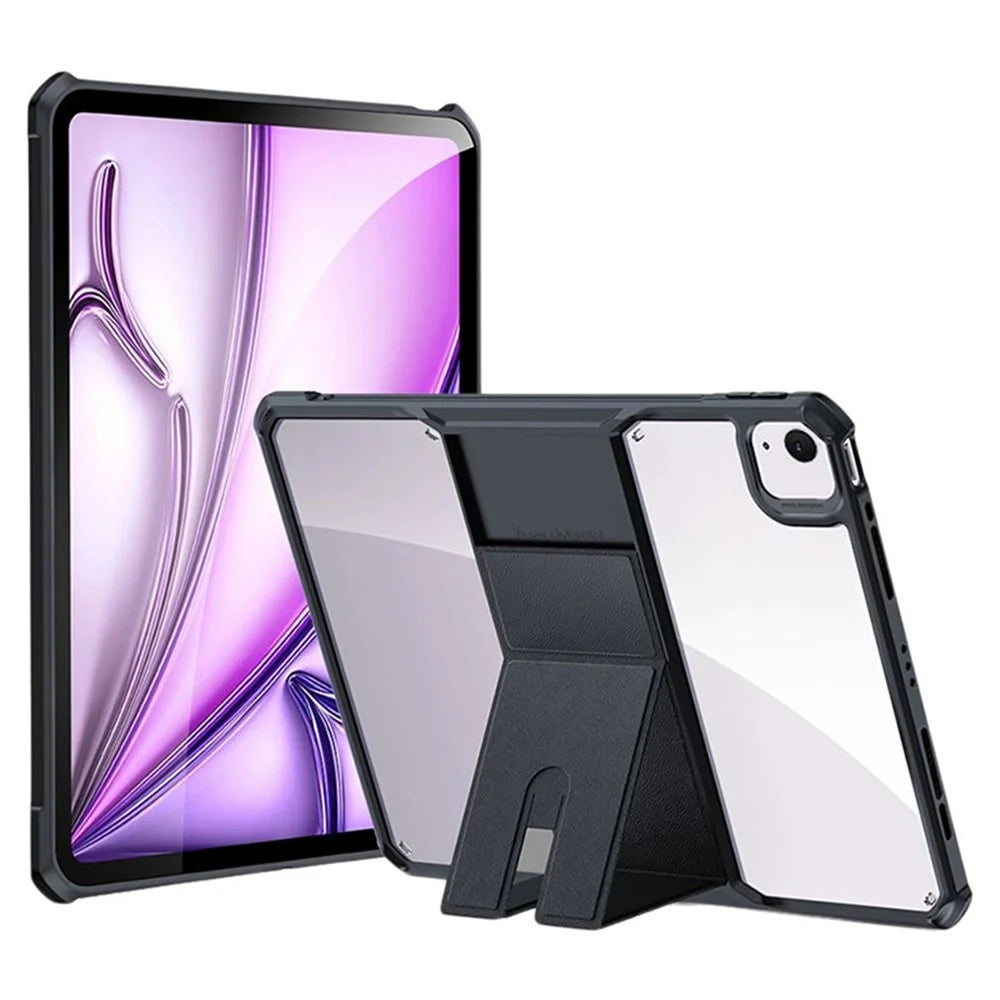 XUNDD For iPad Air 13 (2026) / (2025) / (2024) / Pro 12.9 (2020) / (2021) / (2022) Case Leather Kickstand TPU + PC Airbag Protection Tablet Cover - 1
