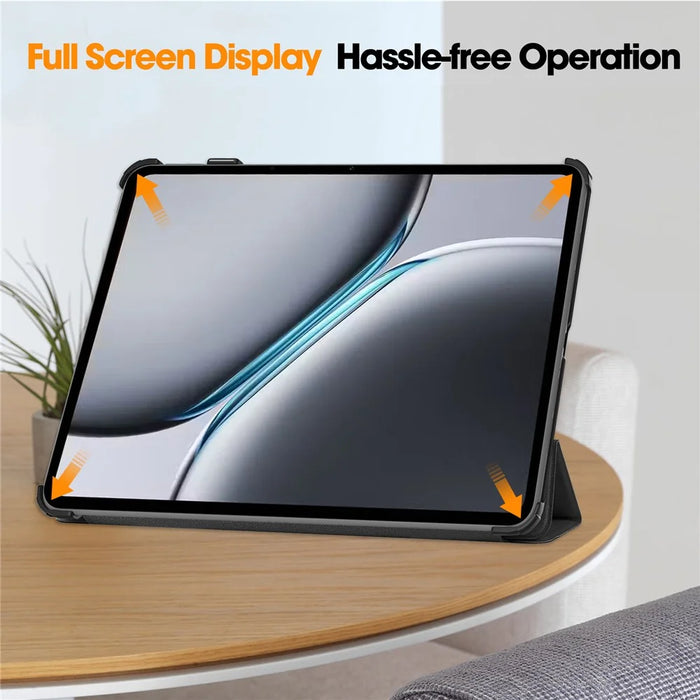 For OnePlus Pad 2 Case Shockproof Leather Stand Tablet Cover - Black - 5
