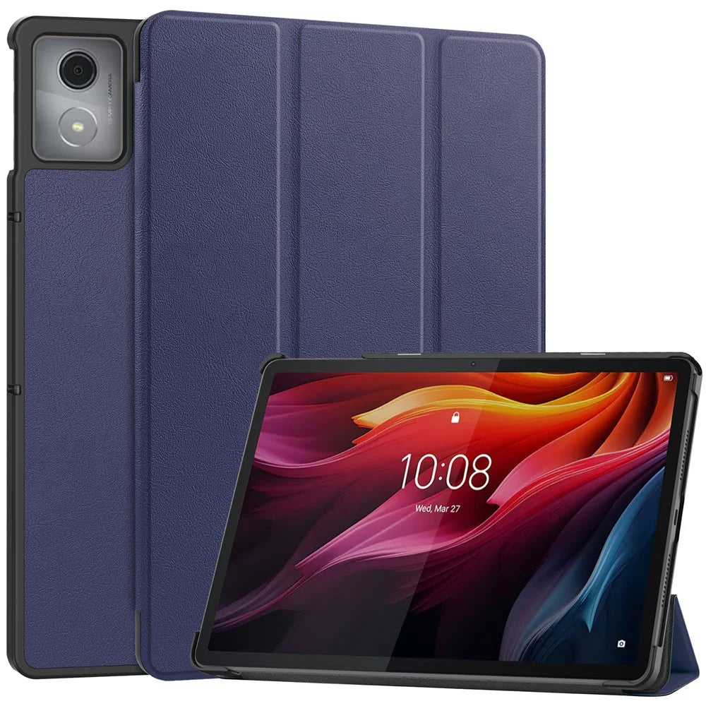For Lenovo Tab K11 Plus Shockproof Case Leather Stand Tablet Cover - Dark Blue - 1