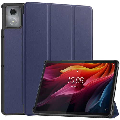For Lenovo Tab K11 Plus Shockproof Case Leather Stand Tablet Cover - Dark Blue - 1