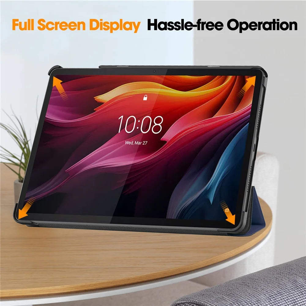 For Lenovo Tab K11 Plus Shockproof Case Leather Stand Tablet Cover - Dark Blue - 5