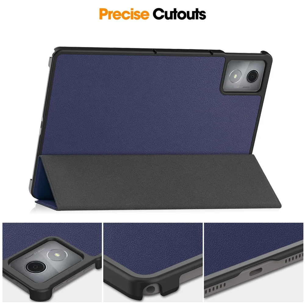 For Lenovo Tab K11 Plus Shockproof Case Leather Stand Tablet Cover - Dark Blue - 6