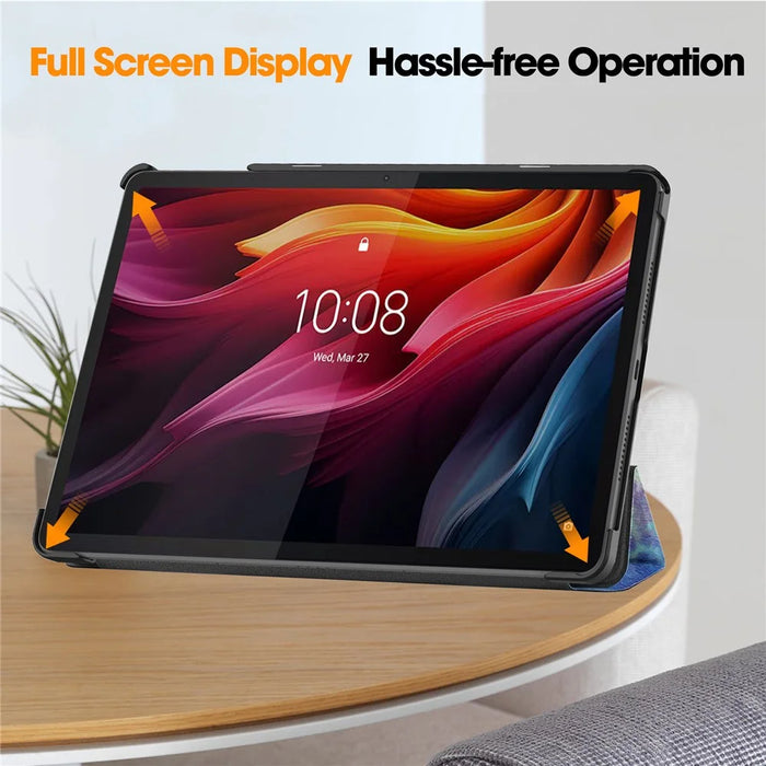For Lenovo Tab K11 Plus Case Pattern Print Leather Tablet Cover with Stand - Galaxy - 5