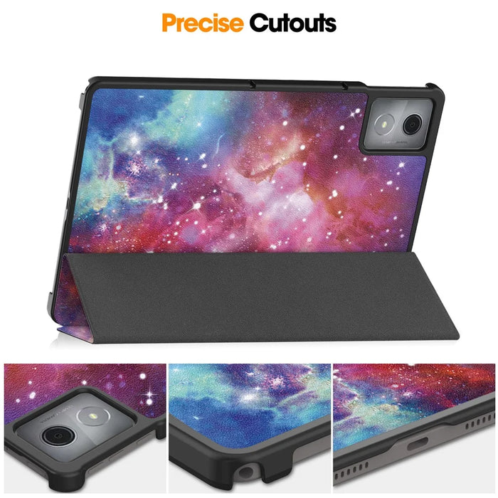 For Lenovo Tab K11 Plus Case Pattern Print Leather Tablet Cover with Stand - Galaxy - 6