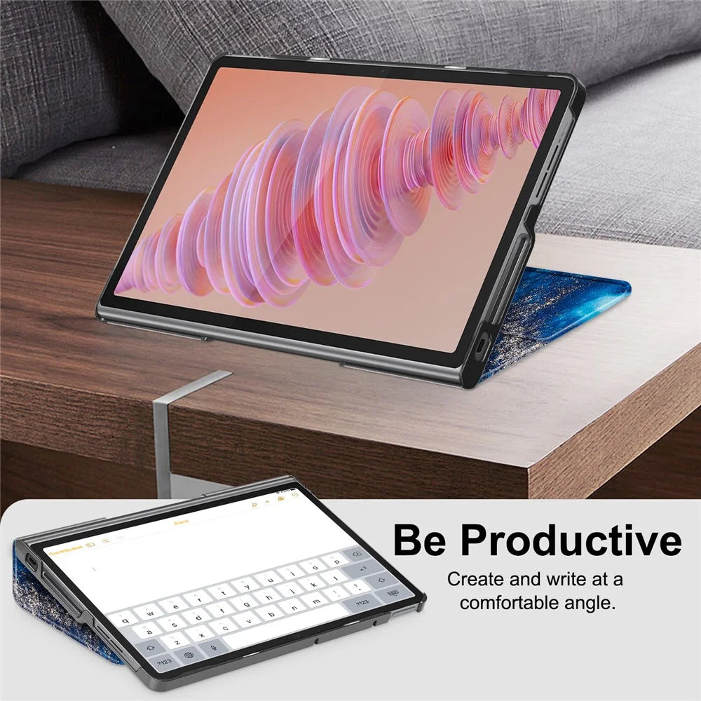 For Lenovo Tab Plus 11.5-inch TB351FU Case Pattern Tablet Leather Cover Hollow Heat Dissipation - Wave - 4