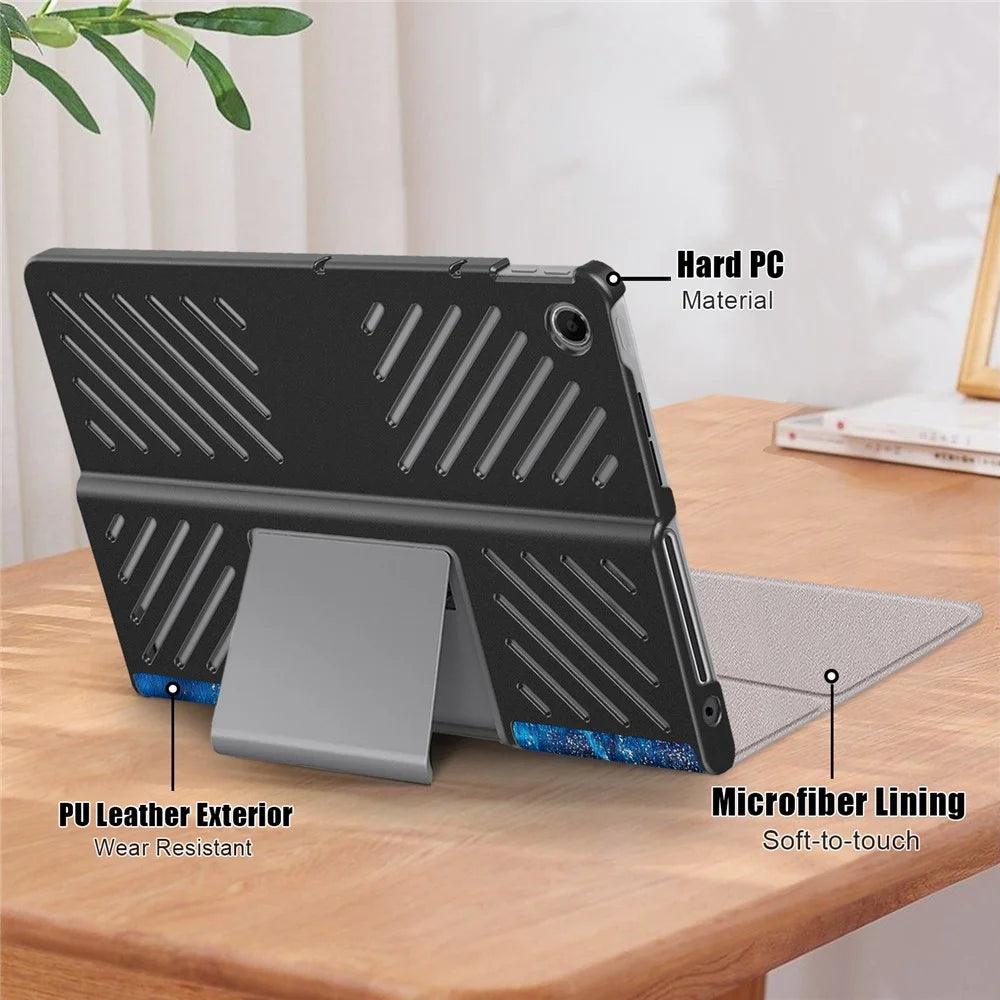For Lenovo Tab Plus 11.5-inch TB351FU Case Pattern Tablet Leather Cover Hollow Heat Dissipation - Wave - 6