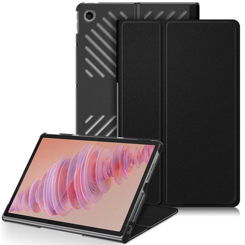 For Lenovo Tab Plus 11.5-inch TB351FU Case Heat Dissipation Stand Leather Tablet Cover - Black - 1