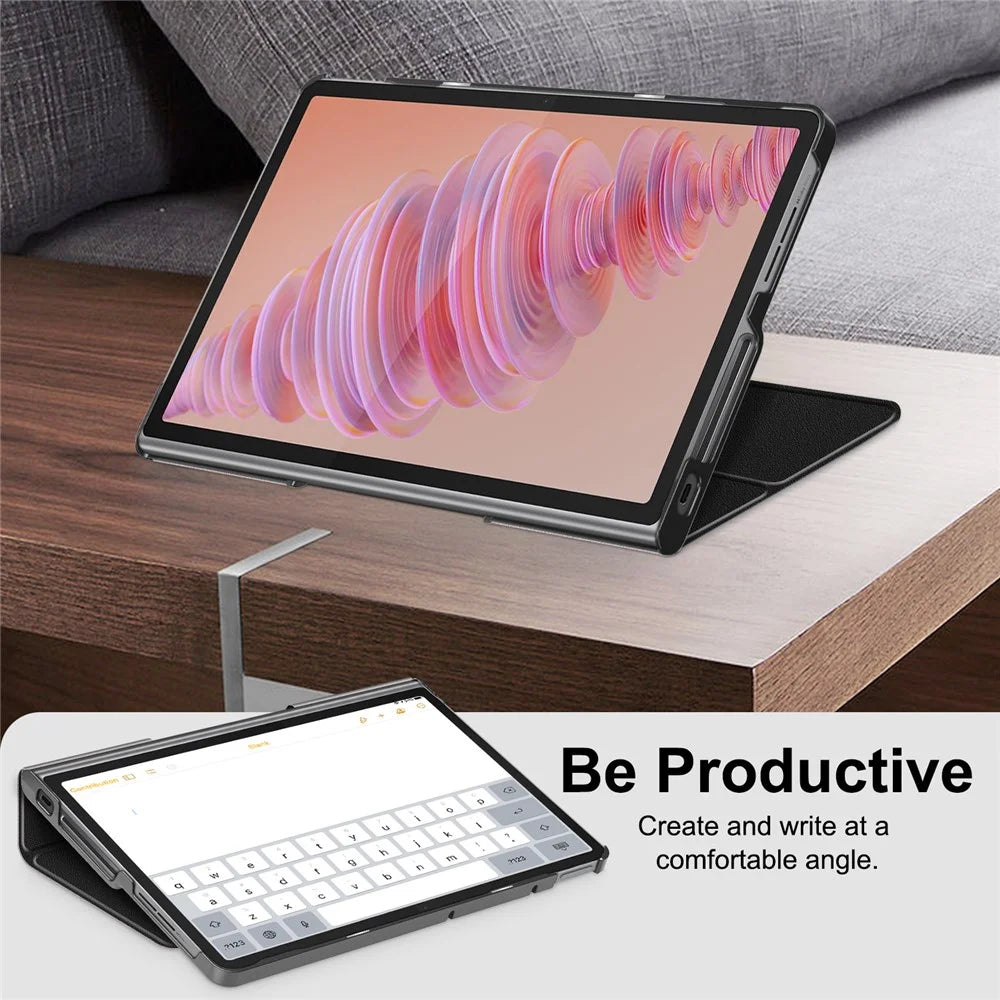 For Lenovo Tab Plus 11.5-inch TB351FU Case Heat Dissipation Stand Leather Tablet Cover - Black - 2