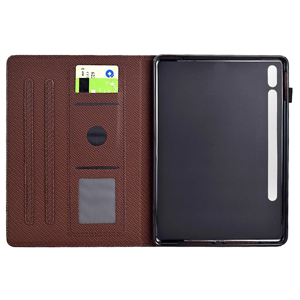 For Samsung Galaxy Tab S9 FE / S9 Case PU Leather Tablet Cover Auto Wake / Sleep - Brown - 2