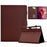 For Lenovo Tab P12 Leather Case Carbon Fiber Texture Tablet Cover Stand View - Brown - 1