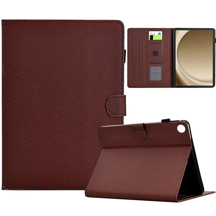 For Samsung Galaxy Tab A9 Case Auto Wake / Sleep PU Leather Stand Tablet Cover - Brown - 1