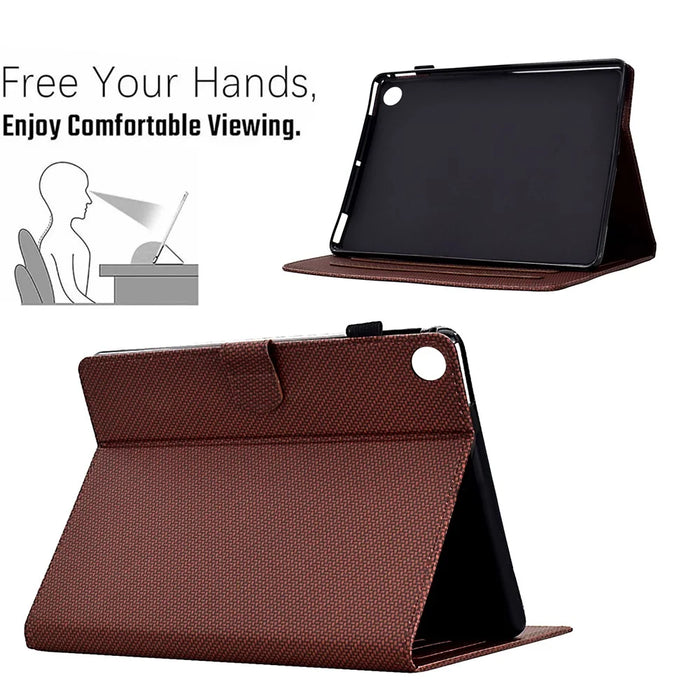 For Samsung Galaxy Tab A9 Case Auto Wake / Sleep PU Leather Stand Tablet Cover - Brown - 3