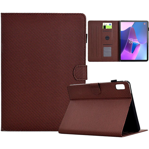 For Lenovo Xiaoxin Pad Plus (2023) / Tab P11 Gen 2 TB-350 Case PU Leather Tablet Stand Cover - Brown - 1