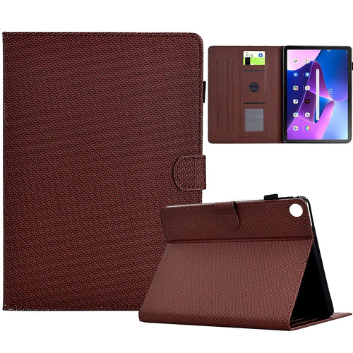 For Lenovo Tab M10 (Gen 3) Case PU Leather Protective Tablet Cover with Card Slots - Brown - 1