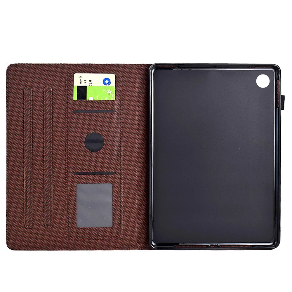 For Lenovo Tab M10 (Gen 3) Case PU Leather Protective Tablet Cover with Card Slots - Brown - 2
