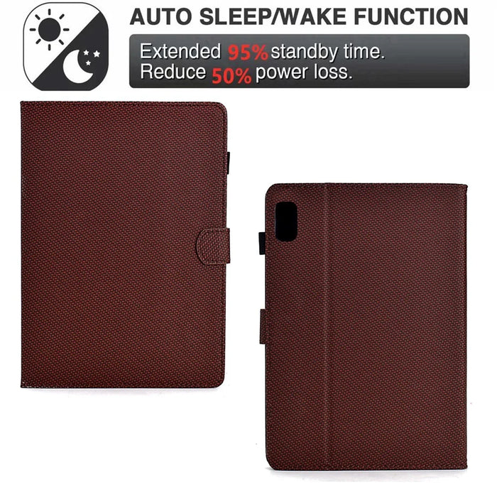 For Lenovo Tab M9 TB-310FU Case Card Slots Leather Tablet Cover with Stand View - Brown - 4