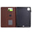 For iPad Pro 11 (2025) / (2024) Leather Case Stand Card Slots Protective Tablet Cover - Brown - 2