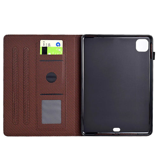 For iPad Pro 11 (2025) / (2024) Leather Case Stand Card Slots Protective Tablet Cover - Brown - 2