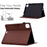 For iPad Pro 11 (2025) / (2024) Leather Case Stand Card Slots Protective Tablet Cover - Brown - 3