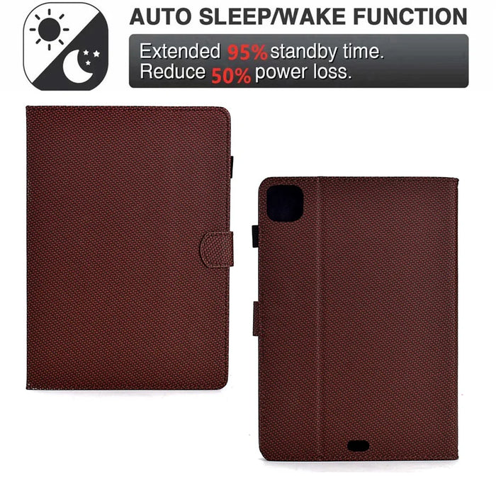 For iPad Pro 11 (2025) / (2024) Leather Case Stand Card Slots Protective Tablet Cover - Brown - 4