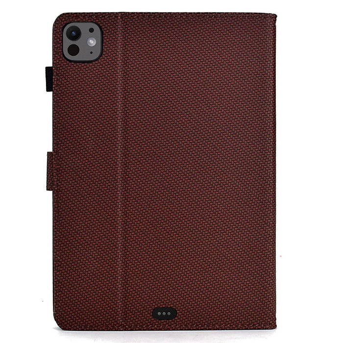 For iPad Pro 11 (2025) / (2024) Leather Case Stand Card Slots Protective Tablet Cover - Brown - 7