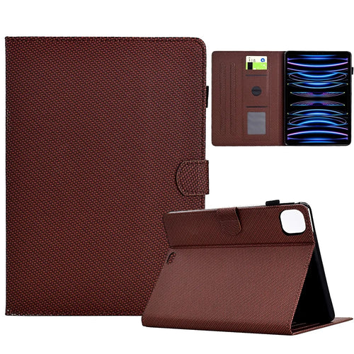 For iPad Air 11 (2026) / (2025) / (2024) / iPad Pro 11 (2022) / (2020) Case Card Holder Tablet Leather Cover - Brown - 1