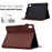 For iPad (2025) / 10.9 (2022) Case Card Slots Auto Wake / Sleep PU Leather Tablet Cover - Brown - 3