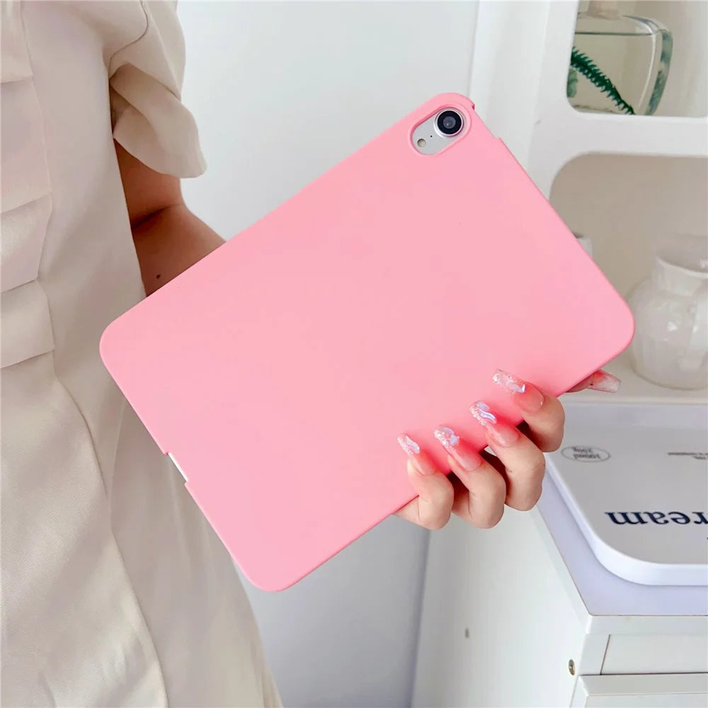 For iPad mini (2024) / mini (2021) TPU Case Skin-Touch Feeling Scratch-Proof Tablet Cover - Pink - 3