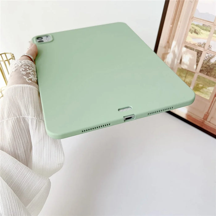 For iPad Pro 11 (2025) / 11 (2024) Case Skin-Touch Soft TPU Tablet Protective Cover - Baby Blue - 4
